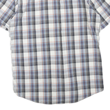 LEVI'S Mens Blue & Black Check Shirt M Casual Cotton Blend Short Sleeve