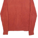 TOMMY HILFIGER Mens Red Patterned Cotton Jumper Crew Neck Basic Knit M Casual