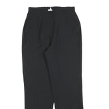 Womens Black Regular Fit Zip Trousers Polyester W26 L28 Classic Workwear