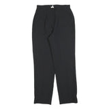 Womens Black Regular Fit Zip Trousers Polyester W26 L28 Classic Workwear
