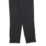 Womens Black Regular Fit Zip Trousers Polyester W26 L28 Classic Workwear