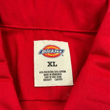 Dickies Short Sleeve Shirt - XL Red Polyester Blend