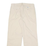 RALPH LAUREN SPORT Womens Cotton Blend Beige Relaxed Straight Trousers W32 L30