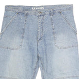 LERROS Mens Blue Denim Casual Shorts L W40 Relaxed Fit Cotton