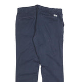 TIMBERLAND Mens Cotton Blend Navy Regular Fit Straight Leg Trousers W33 L29