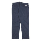 TIMBERLAND Mens Cotton Blend Navy Regular Fit Straight Leg Trousers W33 L29