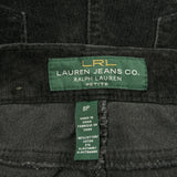 Ralph Lauren Petite Cord Trousers - 31″ Waist Black Cotton