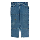 Dickies Double Knee Jeans - 36W 30L Blue Cotton
