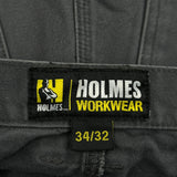 Holmes Workwear Cargo Pants - 34W 32L Gray Cotton