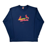 Cardinals Nike Graphic Long Sleeve T-Shirt - XL Blue Polyester