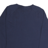 FILA Mens Blue L Crew Neck Cotton Sweatshirt Logo Embroidered Casual Pullover