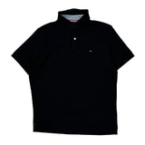 Tommy Hilfiger Polo Shirt - Small Black Cotton