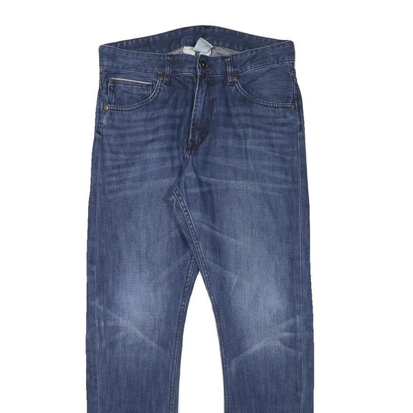 TOMMY HILFIGER Mens Slim Blue Denim Medium W30 L28 Zip Jeans Stylish Casual