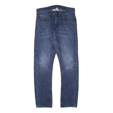 TOMMY HILFIGER Mens Slim Blue Denim Medium W30 L28 Zip Jeans Stylish Casual