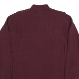 NETTELSTROTH Mens Maroon Shirt L Long Sleeve Casual Button Up Relaxed Fit