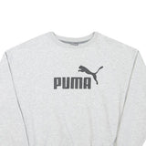 PUMA Mens Grey Cotton Blend Crew Neck Sweatshirt M Casual Sportswear