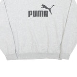 PUMA Mens Grey Cotton Blend Crew Neck Sweatshirt M Casual Sportswear