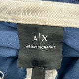Armani Exchange Polo Shirt - Small Blue Cotton