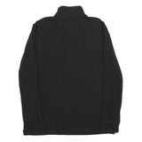 CHAPS Mens Black 1/4 Zip Sweatshirt M Cotton Blend Casual Pullover