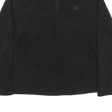 STARTER Mens Black Plain Pullover Jumper Crew Neck Polyester Blend L Sportswear