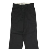 DICKIES Mens Polyester Blend Black Classic Straight Trousers W28 L30 Workwear