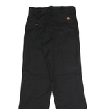 DICKIES Mens Polyester Blend Black Classic Straight Trousers W28 L30 Workwear