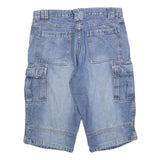 Mens Blue Cotton Blend Cargo Shorts M W33 Casual Pocketed Summerwear