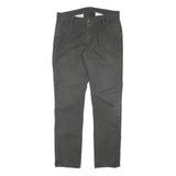 LEVI'S Mens Cotton Blend Grey Slim Straight Trousers W32 L30 Casual Comfort Zip