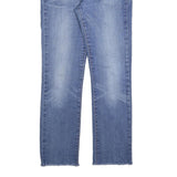 LEVI'S Womens Jeans Blue Slim Straight Denim Light W29 L28 Raw Hem Zip Closure