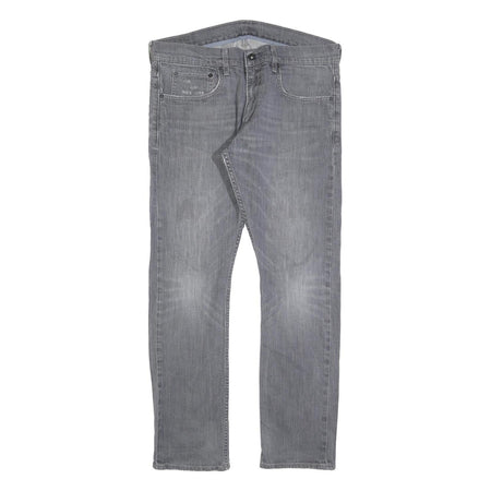 LEVI'S 591 Mens Jeans Grey Slim Straight Denim Stone Wash W33 L30 Authentic Low