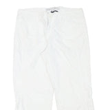 OLD NAVY Womens White Casual Cotton Blend Shorts M W30 Summer Elastic Waist