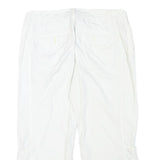 OLD NAVY Womens White Casual Cotton Blend Shorts M W30 Summer Elastic Waist
