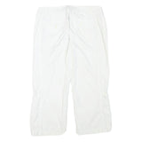 OLD NAVY Womens White Casual Cotton Blend Shorts M W30 Summer Elastic Waist