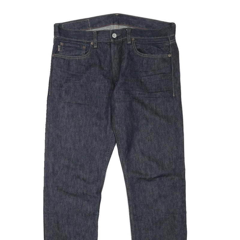 RALPH LAUREN POLO JEANS COMPANY Mens Jeans Blue Regular Straight Denim Raw W34