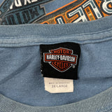 Northwoods Harley Davidson Graphic T-Shirt - 3XL Blue Cotton