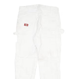 DICKIES Mens White Regular Fit Straight Denim Jeans W38 L30 Workwear Utility