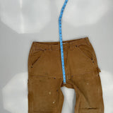 Carhartt Double Knee Carpenter Pants - 36W 32L Brown Cotton
