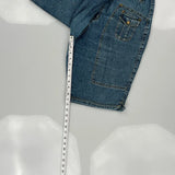 Hip Hop Crest Jeans Cargo Shorts - 36″ Waist Blue Cotton