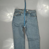 501 Levis Jeans - 30W 34L Light Wash Cotton