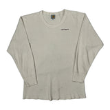 Carhartt Long Sleeve T-Shirt - XL Cream Cotton