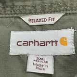 Carhartt Short Sleeve Shirt - 2XL Green Cotton