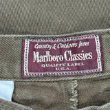 Made In USA Marlboro Classics Trousers - 32W 28L Green Cotton