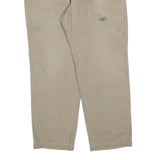 DICKIES Mens Cotton Blend Beige Regular Fit Straight Leg Trousers W36 L32