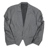 Womens Grey Plain Button Jacket M Polyester Blend Classic Regular Fit Formal