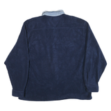 TOMMY JEANS Mens Blue Coach Jacket L Polyester Blend Microfibre Plain Button