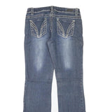 MISS CHIC Womens Regular Fit Blue Denim Jeans W30 L31 Zip Closure Classic Style