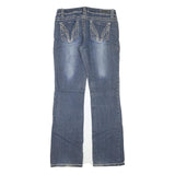 MISS CHIC Womens Regular Fit Blue Denim Jeans W30 L31 Zip Closure Classic Style