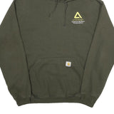 CARHARTT Mens Green Hoodie L Cotton Blend Workwear Pullover Casual Streetwear