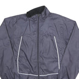 NIKE Womens Navy Blue Track Jacket S Polyester Plain Lightweight Zip Up