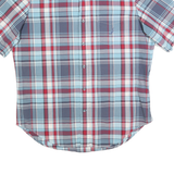 NAUTICA Mens Blue & Red Check Shirt L Cotton Button Shirt Casual